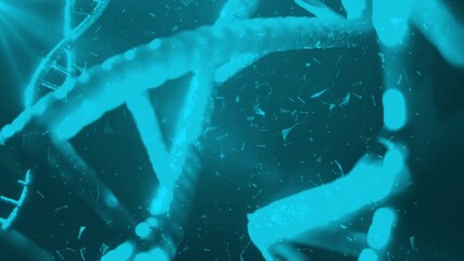 holographic DNA strands with plexus connection network abstract background, genetics data, information store in DNA - Powered by Adobe