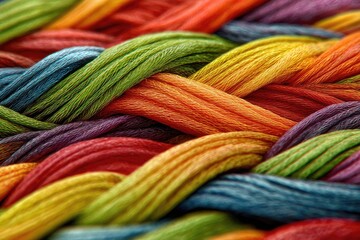 Close-up of colorful braided threads (1)