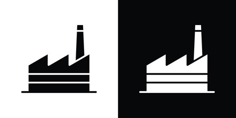 Obraz premium Factory icon elements. A modern flat and line icons set