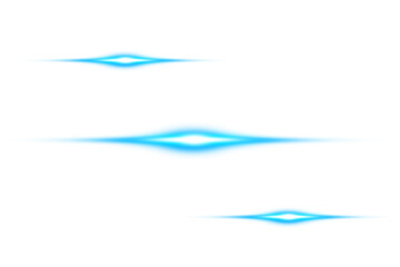 Horizontal Rays of  Blue Light Rays PNG Download Transparent Flare Graphics