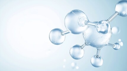 Abstract molecule model in blue