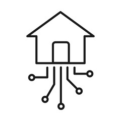 Smart Home Network Editable Stroke Icon