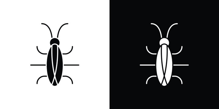 Cockroach icon vector, solid illustration, pictogram set.
