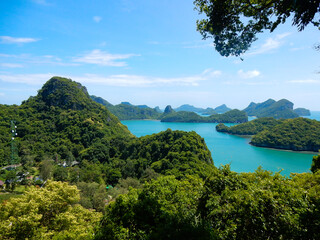 Lush Islands of Ang Thong Marine Park in the Gulf of Thailand