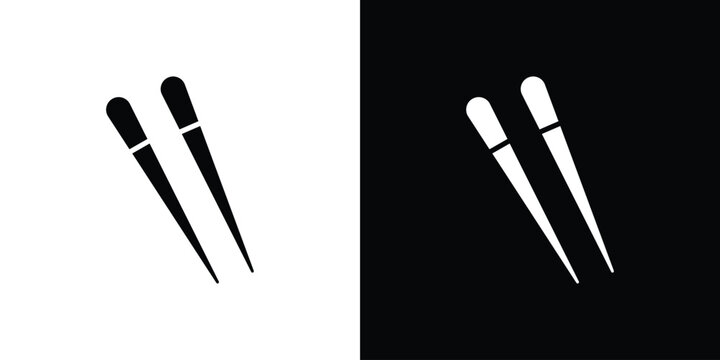 Chopsticks icon vector, solid illustration, pictogram set.