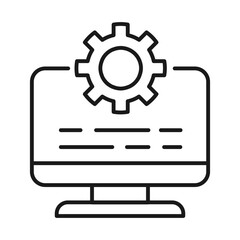 Monitor Settings Editable Stroke Icon