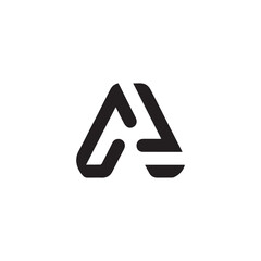 A creative minimalist " A " letter logo design with black and white color.
