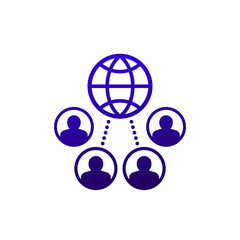 global audience icon with people