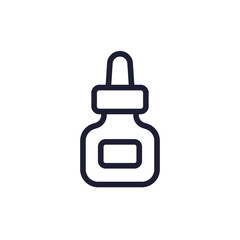 Obraz premium dropper bottle line icon, pictogram on white