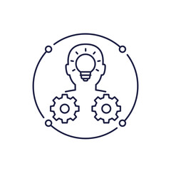 technical skills icon in line design