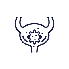 urine infection icon, UTI line design