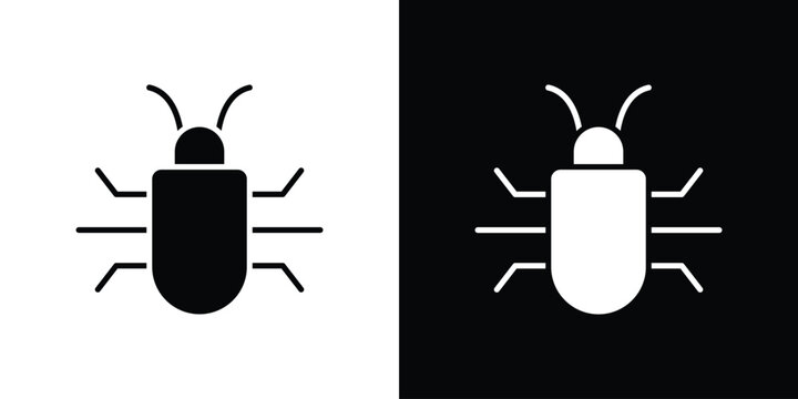 Bedbug icon vector, solid illustration, pictogram set.