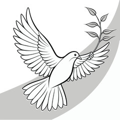 Obraz premium Flying Dove of Peace – Handcrafted Vector in Illustrator