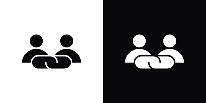 Affiliate link icon vector, solid illustration, pictogram set.