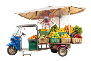 cart with fruits