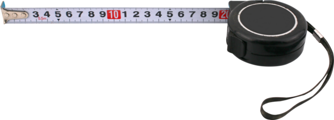 Tape measure on transparent background