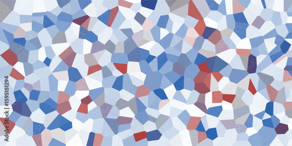 Poster abstract mosaic pattern featuring an artistic blend of cool color tones featuring different shades o