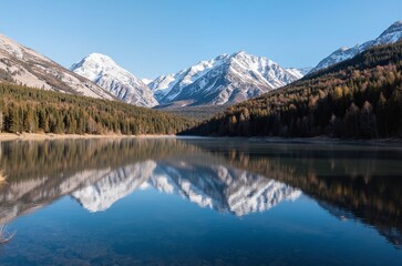 Fototapeta premium Calm Mountain Lake Reflection