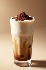 Iced Coffee with Whipped Cream and Chocolate