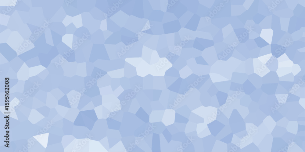 Poster unique soft blue geometric mosaic illustrative design showcasing a harmonious arrangement of shapes 