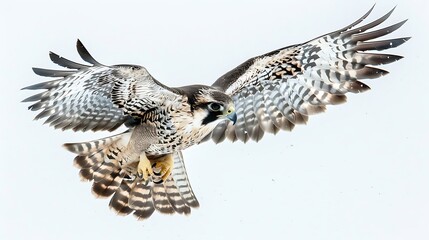 Fototapeta premium Majestic Raptor Soars Through the Sky with Wings Spread Wide in an Epic Display of Aerial Power