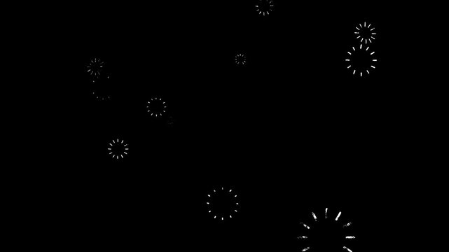 Hand drawn sparkle. Doodle white firework explosion. Frame by frame animation. Glitter sparkle animated 2D Animation, Ultra High Definition, 4k video. White shining dust light. Bokeh lig
