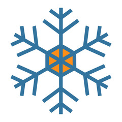 Snowflake icon vector illustration.