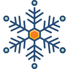Obraz premium Snowflake icon vector illustration.
