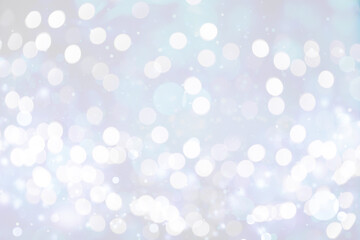 Blurred shiny silver background with sparkling glitter, bokeh effect