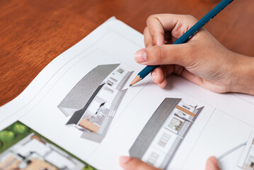 Architectural design process studio workspace sketching techniques creative environment close-up view design concepts