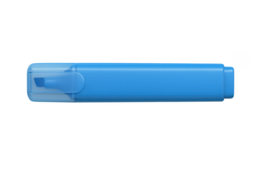 Blue highlighter isolated on transparent background with clipping path