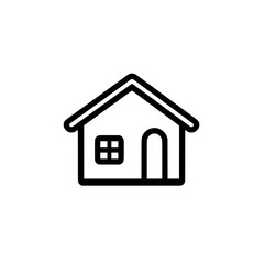 Fototapeta premium Simple line icon of house ideal for architecture design blueprint or real estate marketing