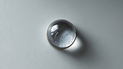 Glass Sphere on Gray Surface