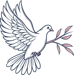 Peace Dove Illustration – Adobe Illustrator Artwork for Print & Design

