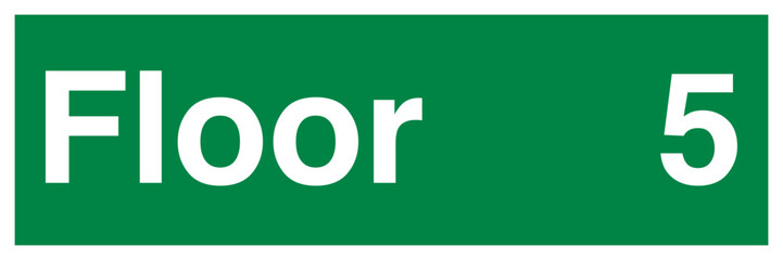 Green Floor 5 Identification Sign