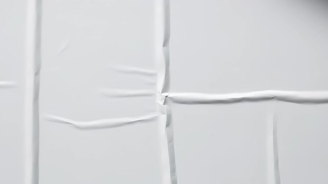 Close-up of a creased white paper with a textured surface, abstract background