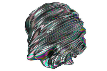 Iridescent Metallic 3D Spheres - Abstract Glossy Reflective Spherical Shapes with Holographic Colors, Dynamic Organic Curves, and Futuristic Technology Design for Modern Visuals - Black Friday

