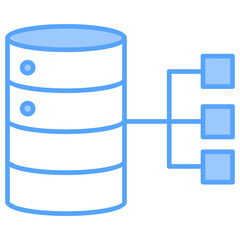 Database Schema Blue Icon