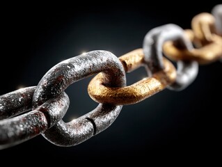 Industrial chains close-up workshop environment photography detail macro perspective strength and connectivity concept