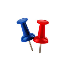 Push pin on transparent background