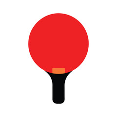 table tennis paddle on white background