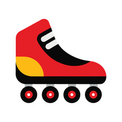 rollerblade on white background