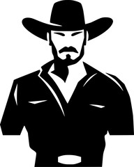 Cowboy - High Quality Vector Logo - Vector illustration ideal for T-shirt graphic