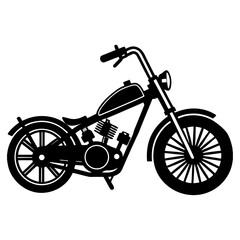 Fototapeta premium Silhouette of a chopper bike