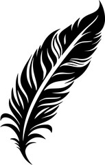 Obraz premium Feather | Minimalist and Simple Silhouette - Vector illustration