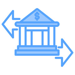 Bank Transfer Blue Icon
