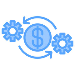 Payment Processing Blue Icon