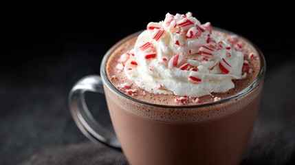 Festive Peppermint Coffee with Holiday Garnish