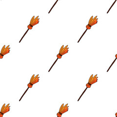 Halloween seamless pattern in hand draw style