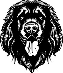 Obraz premium Leonberger - Black and White Isolated Icon - Vector illustration